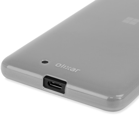 Coque Microsoft Lumia 950 FlexiShield Gel - Blanche Givrée