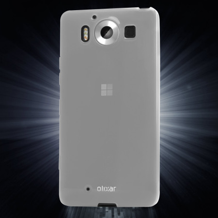 Coque Microsoft Lumia 950 FlexiShield Gel - Blanche Givrée