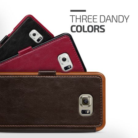 Verus Dandy leren-Style Samsung Galaxy S6 Edge+ Wallet Case - Wijn