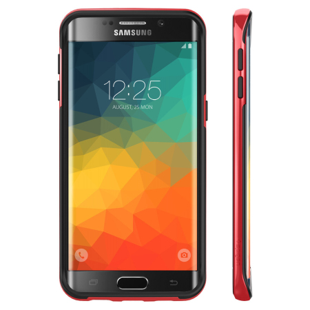 Funda Samsung Galaxy S6 Edge+ Neo Hybrid de Spigen Carbon - Roja