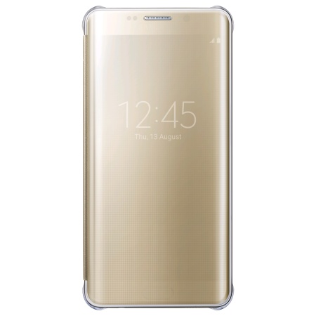 Official Samsung Galaxy S6 Edge Plus Clear View Cover Case - Gold