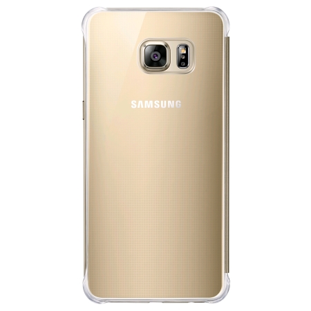 Funda Oficial Samsung Galaxy S6 Edge+ Clear View Cover - Dorada