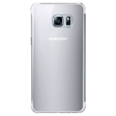 Official Samsung Galaxy S6 Edge+ Clear View Cover Skal - Silver