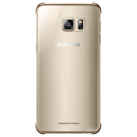 Original Samsung Galaxy S6 Edge+ Clear Cover Case in Gold
