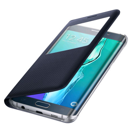 Verfijnen poeder Ass Official Samsung Galaxy S6 Edge Plus S View Cover Case - Blue / Black