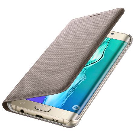 herten B.C. een vergoeding Official Samsung Galaxy S6 Edge Plus Flip Wallet Cover - Gold