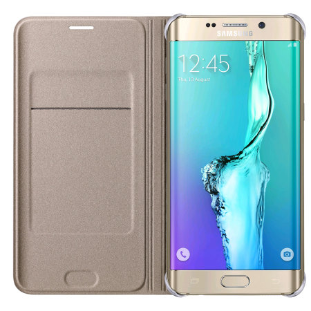 Funda Samsung Galaxy S6 Edge+ Oficial Flip Wallet - Oro