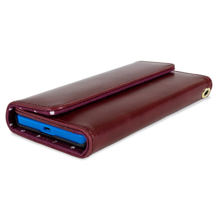 Olixar Leather-Style Microsoft Lumia 640 Clutch Purse Case - Polka Red