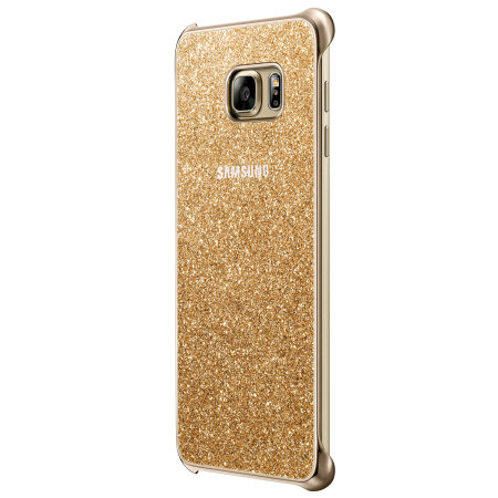 Offizielles Samsung Galaxy S6 Edge+ Glitter Cover Case Hülle in Gold