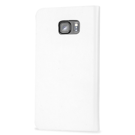 Olixar Kunstleder Wallet Case Samsung Galaxy S6 Edge+ Tasche in Weiß