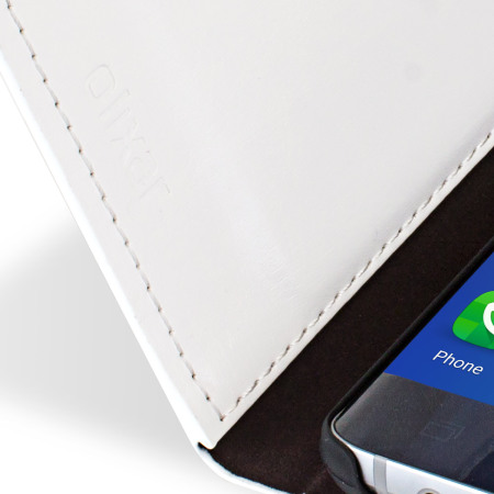 Olixar Kunstleder Wallet Case Samsung Galaxy S6 Edge+ Tasche in Weiß