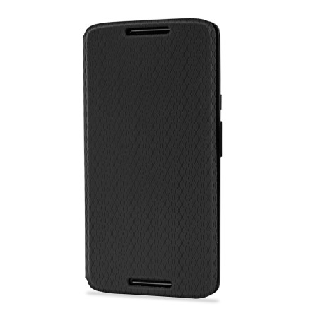 Official Motorola Moto X Play Flip Shell Cover - Black