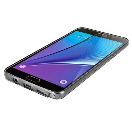 Olixar FlexiShield Slot Samsung Galaxy Note 5 Gel Case - Grey Tint