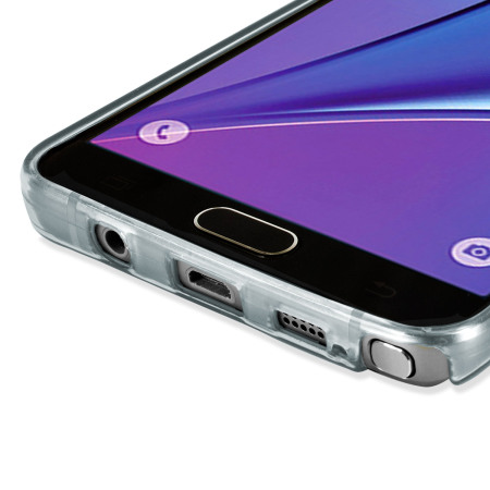 FlexiShield Slot Samsung Galaxy Note 5 Gel Case Hülle in Kristallklar