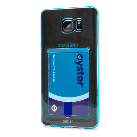 FlexiShield Slot Samsung Galaxy Note 5 Gel Case - Blauwe Tint