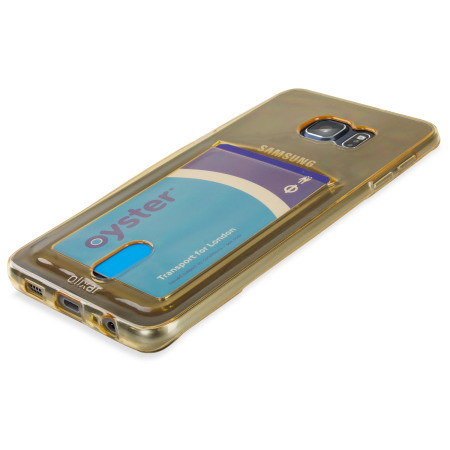 FlexiShield Slot Samsung Galaxy S6 Edge+ Gel Hülle in Gold Tint