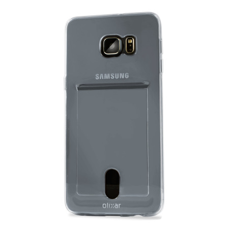 Olixar FlexiShield Slot Samsung Galaxy S6 Edge Plus Gel Case - Clear