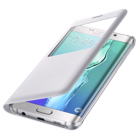 Original Samsung Galaxy S6 Edge+ Tasche S View Cover in Weiß