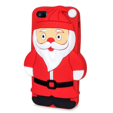 Olixar 3D Santa iPhone 5S / 5 Silicone Case - Red / Black
