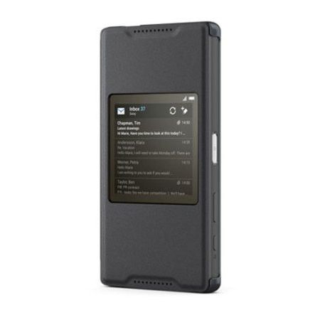 Official Sony Xperia Z5 Compact Style Cover Smart Window Case - Black