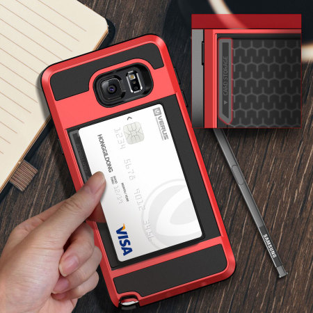 Verus Damda Slide Samsung Galaxy Note 5 Case - Crimson Red
