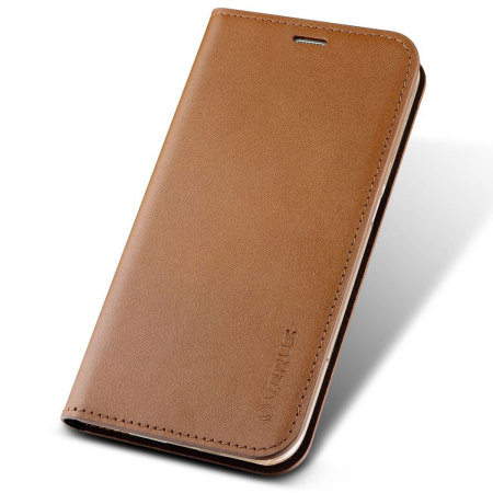 Housse portefeuille cuir véritable Samsung Galaxy Note 5 - Marron