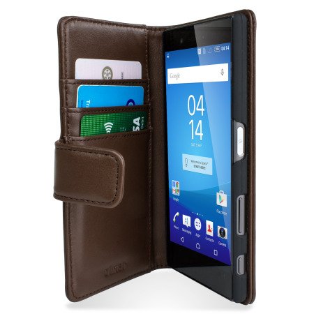Olixar Sony Xperia Z5 Echte Leren Wallet Case - Bruin 
