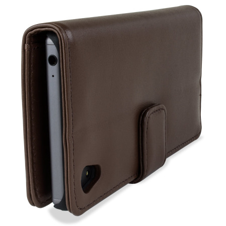 Olixar Sony Xperia Z5 Wallet Case Ledertasche in Braun