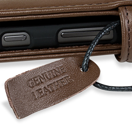 Olixar Sony Xperia Z5 Wallet Case Ledertasche in Braun