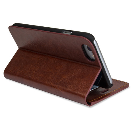 Olixar Leather-Style iPhone 6S / 6 Wallet Stand Case - Brown