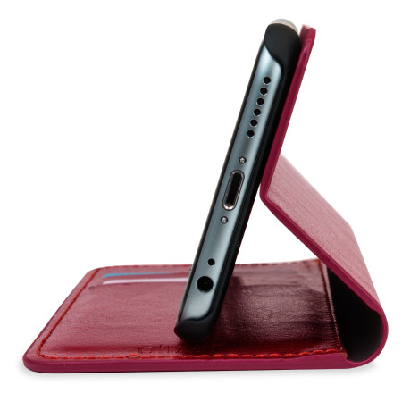 Housse Portefeuille Support iPhone 6S / 6 Olixar Imit Cuir - Rouge