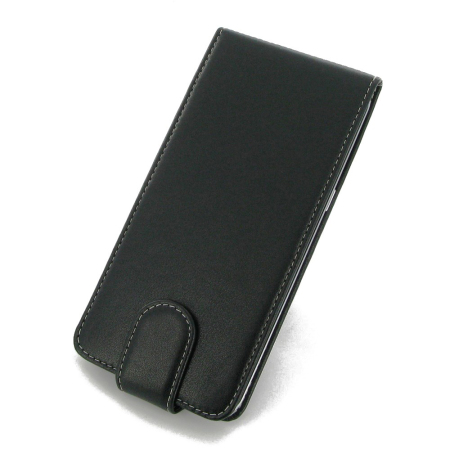PDair Deluxe Leren Samsung Galaxy S6 Edge Plus Flip Case - Zwart