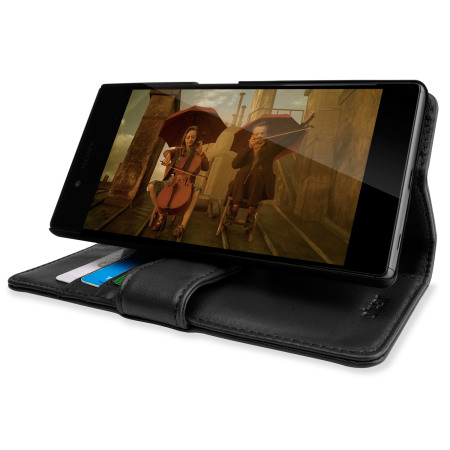 Olixar Sony Xperia Z5 Premium WalletCase Tasche in Schwarz