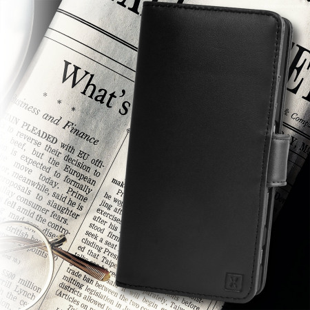 Olixar Sony Xperia Z5 Premium Genuine Leather Suojakotelo - Musta