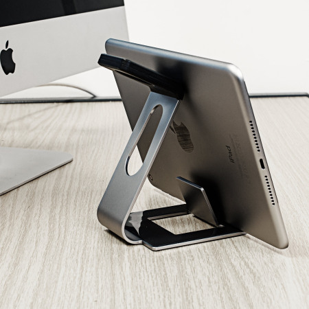 Aluminium Apple Watch 2 / 1 Stand with iPhone Holder - Grey