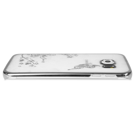 Olixar Butterfly Samsung Galaxy S6 Edge Shell Hülle in Silber/Klar