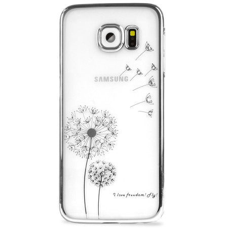 Olixar Dandelion Samsung Galaxy S6 Edge Shell Case - Silver / Clear