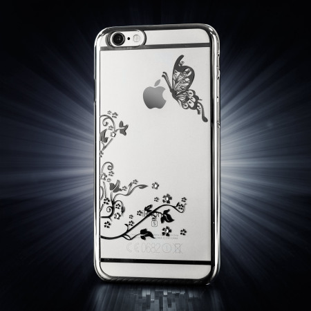 Funda iPhone 6S Plus / 6 Plus Olixar Butterfly - Plata / Transparente