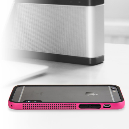 Olixar FlexFrame iPhone 6S Bumper Hülle in Hot Pink