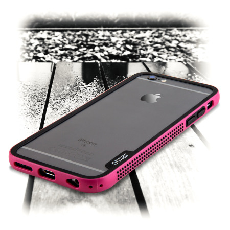 olixar flexiframe iphone 6s plus bumper case - hot pink