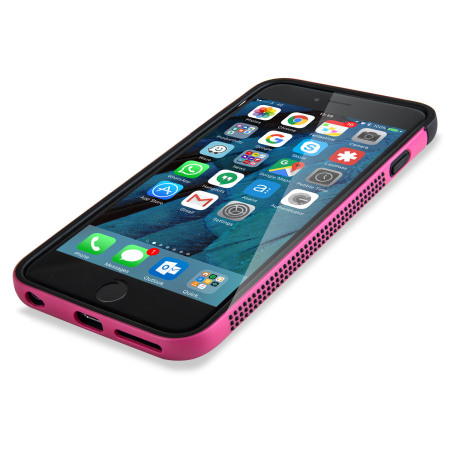 olixar flexiframe iphone 6s plus bumper case - hot pink