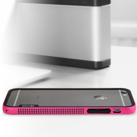 Olixar FlexFrame iPhone 6S Plus Bumper Hülle in Hot Pink