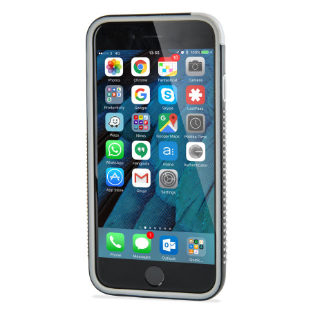 Olixar FlexiFrame iPhone 6S Plus Bumper Case - Black / Grey