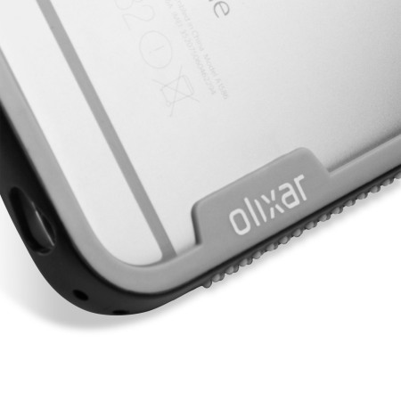 Olixar FlexiFrame iPhone 6S Plus Bumper Case - Black / Grey