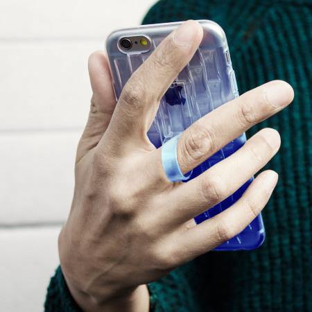FlexiLoop iPhone 6S Plus Gel Case with Finger Holder - Blauw 
