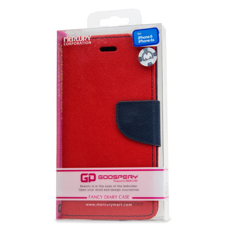 Mercury Goospery Fancy Diary iPhone 6S Plus / 6 Plus Case - Red / Navy