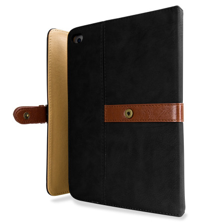 Funda iPad Mini 4 Olixar Vintage Tipo Cuero con Soporte - Negra
