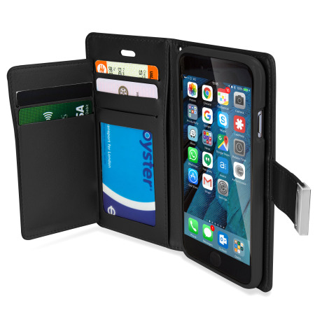 Mercury Rich Diary iPhone 6S / 6 Premium Wallet Case Tasche Schwarz