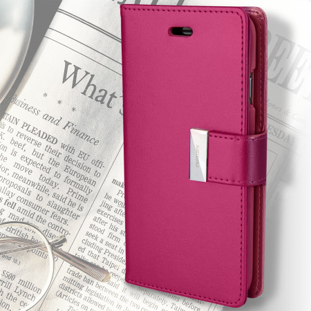 Mercury Rich Diary iPhone 6S / 6 Premium Plånboksfodral - Rosa