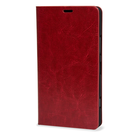 Olixar  Microsoft Lumia 950 Wallet Case Tasch im Lederstil in Rot